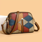Rhombus Pattern Mini Crossbody Bag for Women