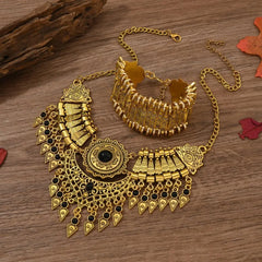 Vintage Layered Tassel Necklace – 3 Piece Set