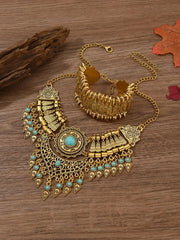 Vintage Layered Tassel Necklace – 3 Piece Set