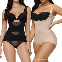 Breathable Mesh Waist-Sculpting Shapewear Bodysuit