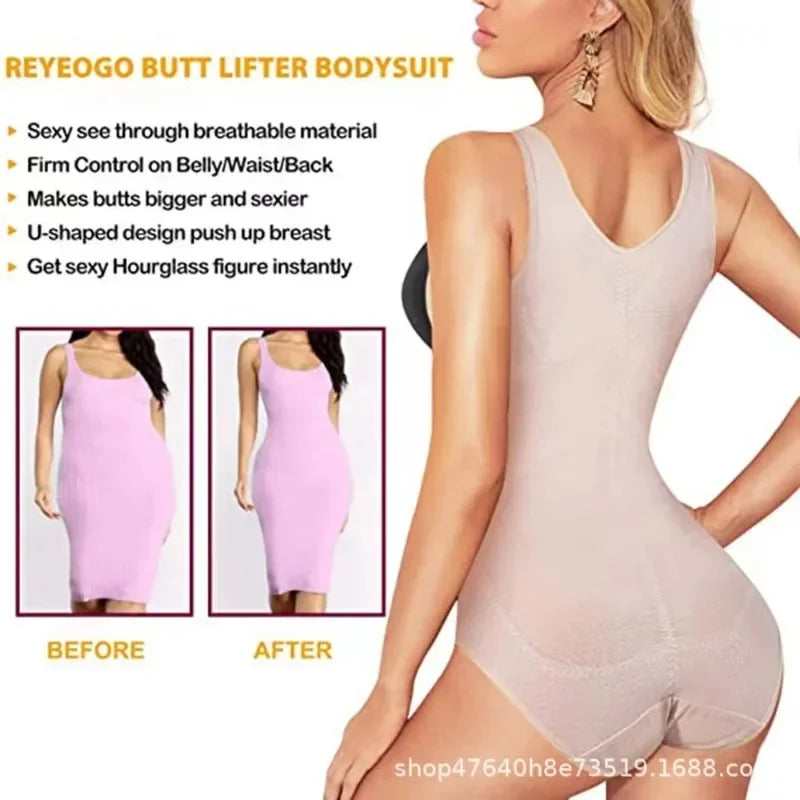 Breathable Mesh Waist-Sculpting Shapewear Bodysuit