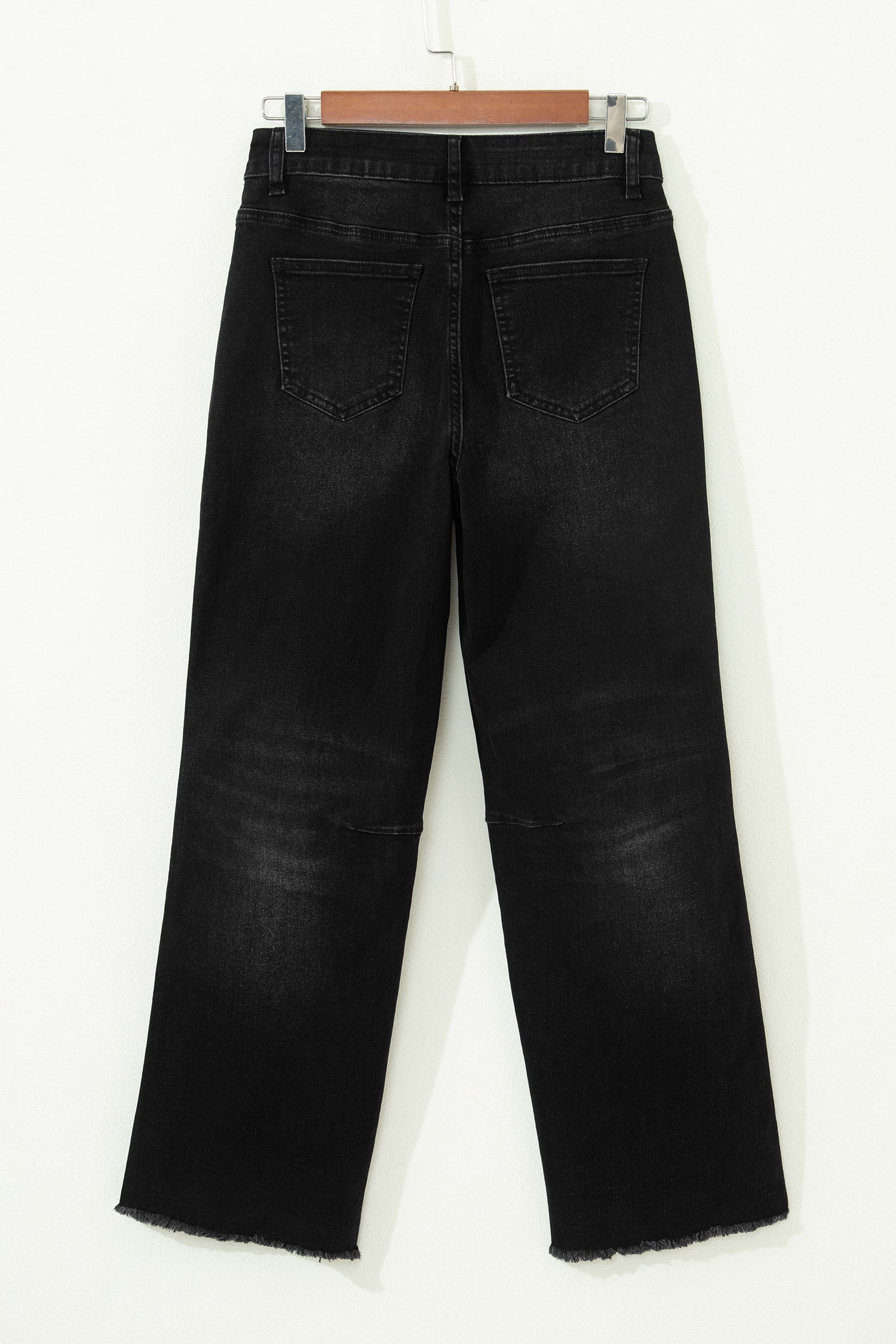 Sail Blue Frayed Cropped Barrel Jeans