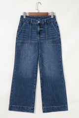 Ashleigh Blue Cropped High Rise Wide Leg Jeans