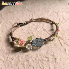 Blue Starry Natural Stone Rope Bracelet