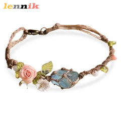 Blue Starry Natural Stone Rope Bracelet