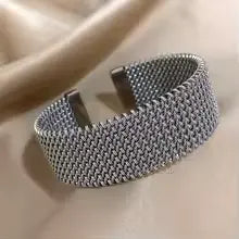18K Gold-Plated Woven Stainless Steel Bracelet