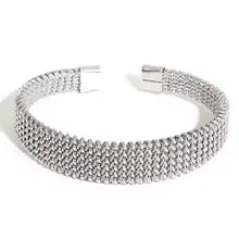 18K Gold-Plated Woven Stainless Steel Bracelet