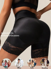 Lace-Trim Tummy Control Shaping Shorts