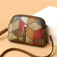 Rhombus Pattern Mini Crossbody Bag for Women